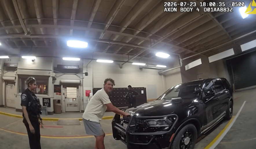 Bodycam footage from Tony Romo's OWI arrest on July 23, 2026. (Credit: Milwaukee County Sheriff's Dept.)