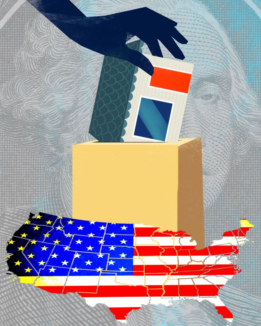 The midterm elections' impact on small businesses in the United States of America illustration by Linas Garsys / The Washington Times