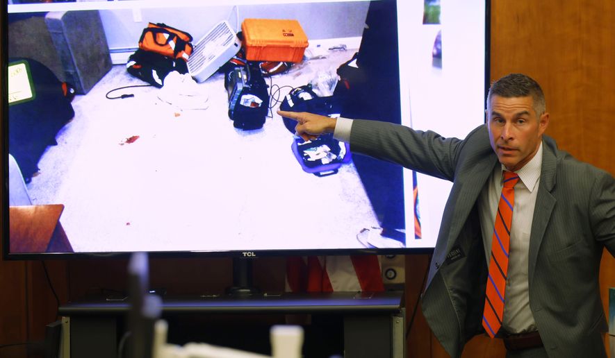 Duxbury firefighter Richard Dwyer testifies during the murder trial for Lindsay Clancy at Plymouth Superior Court in Plymouth, Mass., on Thursday, July 30, 2026. (CJ Gunther/The Boston Herald via AP, Pool)