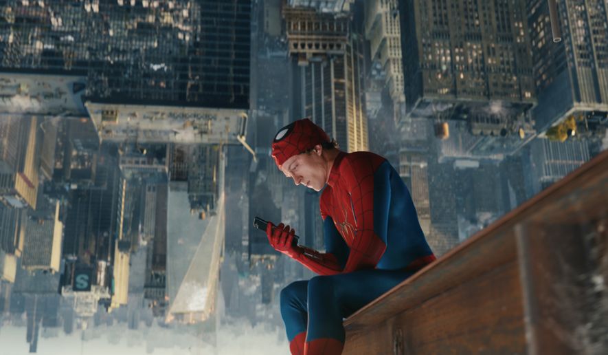 This image released by Sony Pictures shows Tom Holland in a scene from "Spider-Man: Brand New Day." (Sony Pictures via AP)