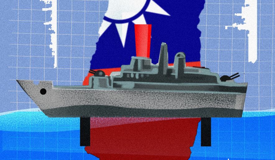 Control of the Taiwan Strait illustration by Linas Garsys / The Washington Times
