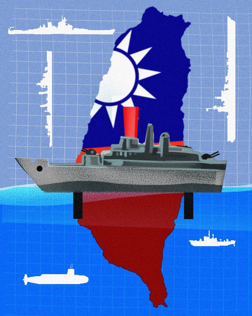 Control of the Taiwan Strait illustration by Linas Garsys / The Washington Times