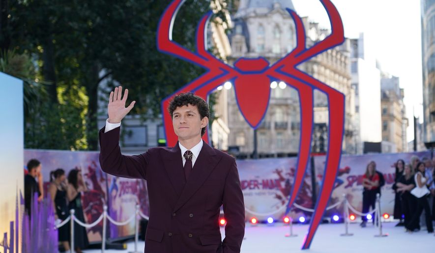 Tom Holland poses for photographers upon arrival at the 'Spider-Man: Brand New Day' premiere in London, England, Wednesday, July 29, 2026. (Photo by Alberto Pezzali/Invision/AP)