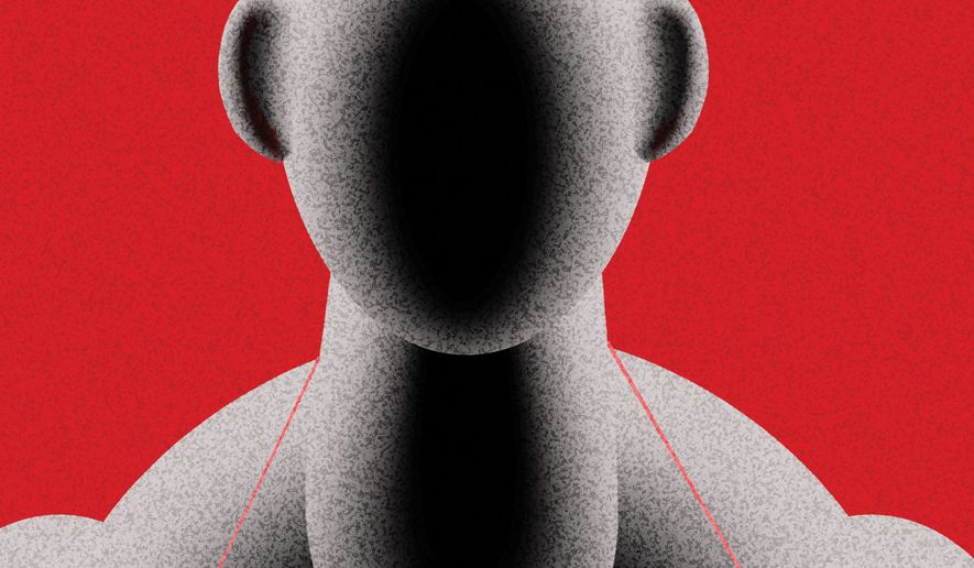The rhetoric of dehumanization illustration by Alexander Hunter/The Washington Times