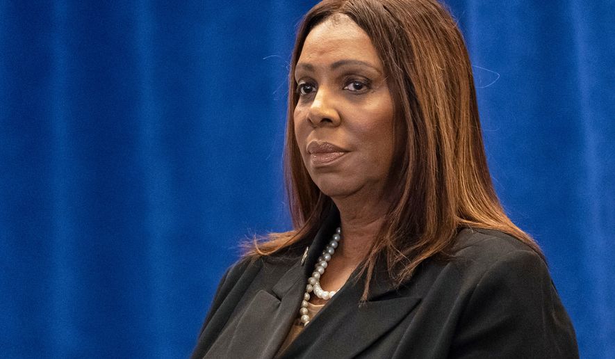FILE - New York Attorney General Letitia James attends a news conference, Dec. 15, 2025, in New York. (AP Photo/Yuki Iwamura, File)