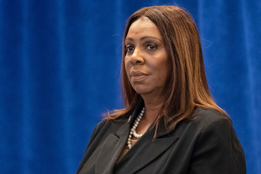 FILE - New York Attorney General Letitia James attends a news conference, Dec. 15, 2025, in New York. (AP Photo/Yuki Iwamura, File)