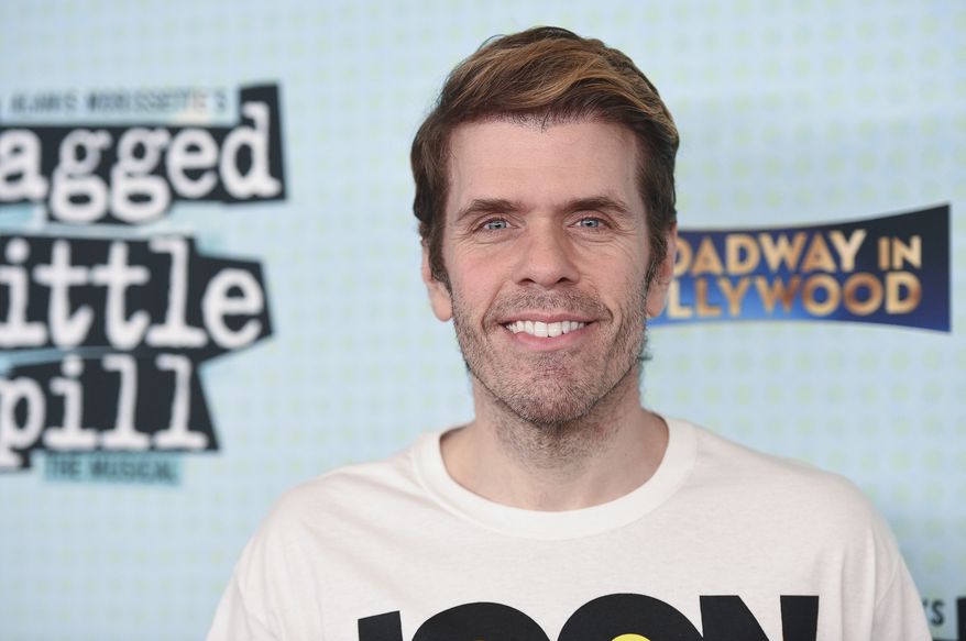 Perez Hilton arrives at the opening night red carpet for "Jagged Little Pill" on Wednesday, Sept. 14, 2022, at the Hollywood Pantages Theatre in Los Angeles. (Photo by Richard Shotwell/Invision/AP)