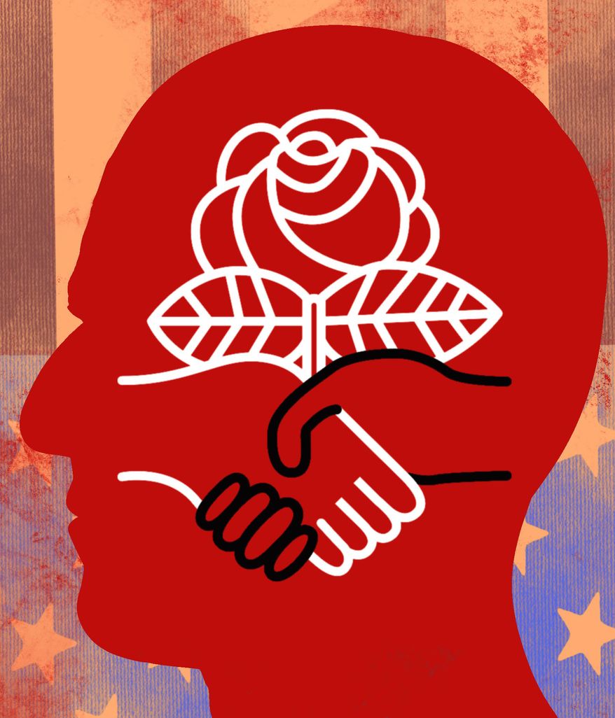 Democratic Socialists of America illustration by Linas Garsys / The Washington Times