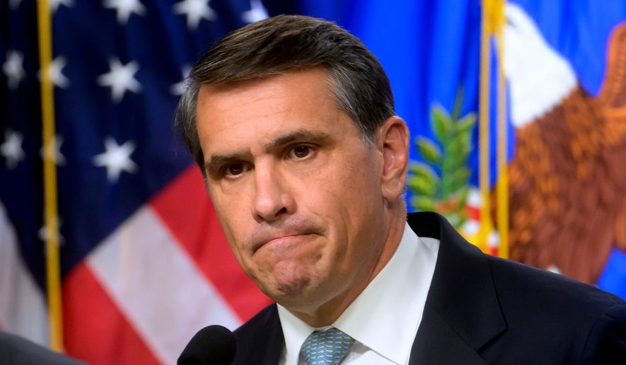 Acting Attorney General Todd Blanche speaks during a news conference at the Department of Justice, Wednesday, August 5, 2026 in Washington. (AP Photo/Rod Lamkey, Jr.)