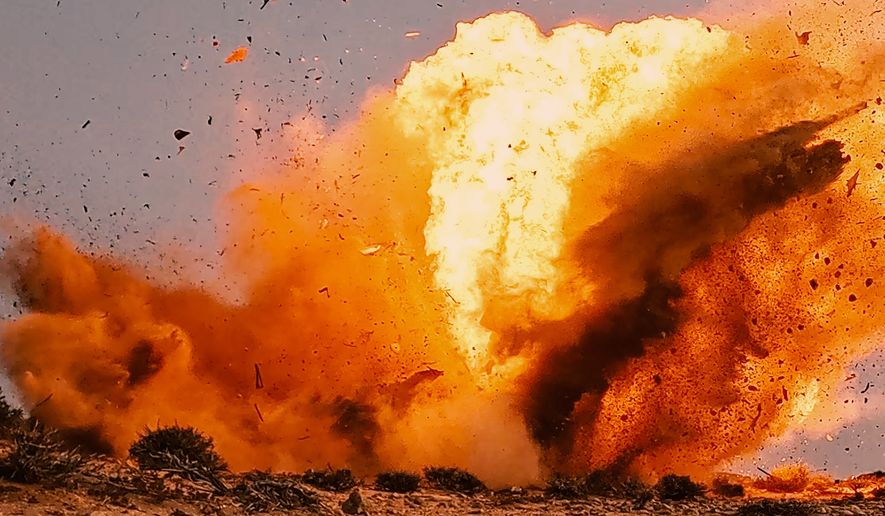 In this image provided by the U.S. Army, Covenant Industries' Anthem missile is tested Thursday, Aug. 6, 2026, at the Multidomain Training Area range complex, a component of the Africa Multidomain Training and Experimentation Center, in Morocco. (U.S. Army via AP)
