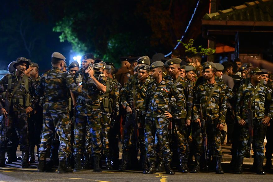 Sri Lankan soldiers stand outside the Magazine Prison following an unrest in Colombo, Sri Lanka, Thursday, Aug. 6, 2026. (AP Photo)