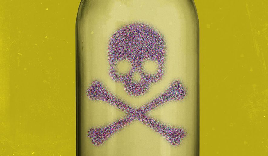 Microplastics illustration by Linas Garsys / The Washington Times