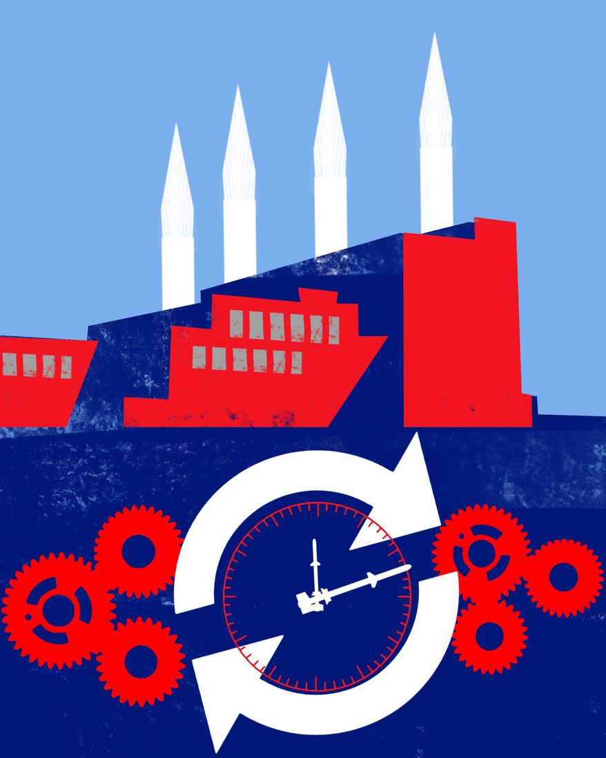 Rebuilding the United States of America's military weapons (munitions) production base illustration by Linas Garsys / The Washington Times