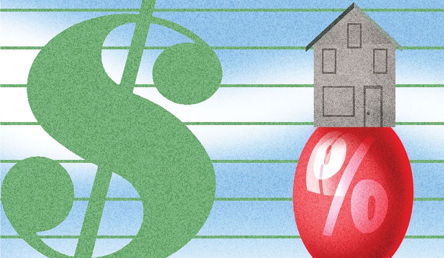 Capital gains tax on the sale of residential real estate illustration by Alexander Hunter/The Washington Times