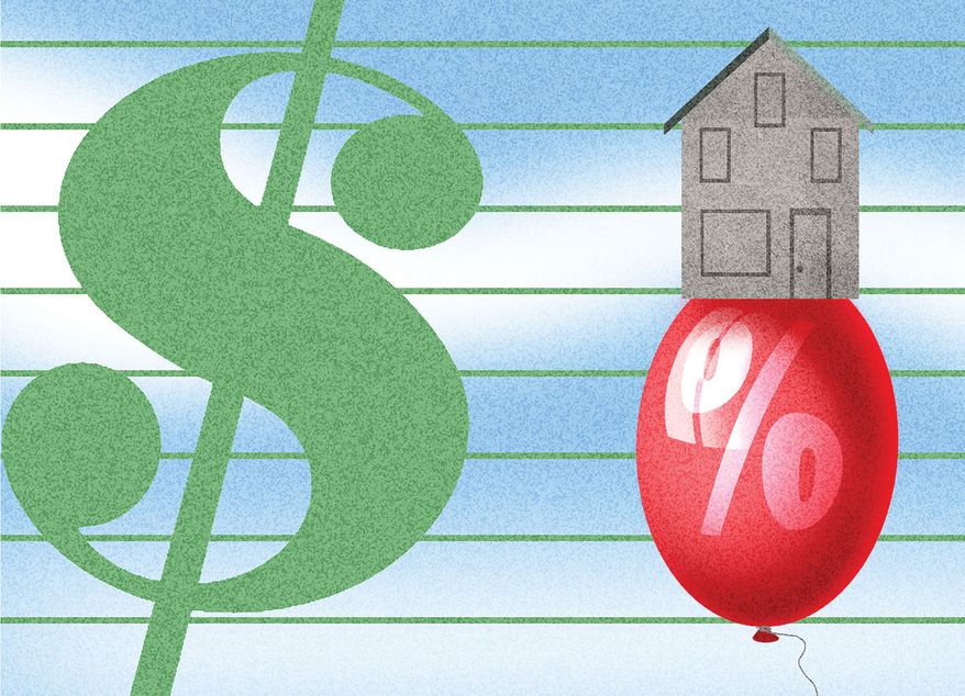 Capital gains tax on the sale of residential real estate illustration by Alexander Hunter/The Washington Times