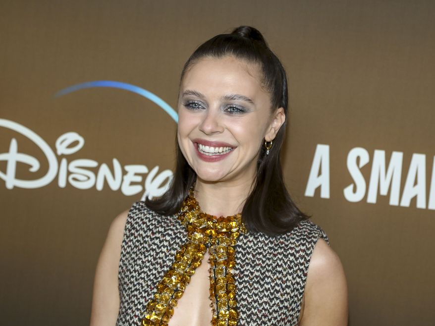 Actor Bel Powley attends the premiere of the National Geographic limited series "A Small Light" at Alice Tully Hall on Tuesday, April 25, 2023, in New York. (Photo by Andy Kropa/Invision/AP)