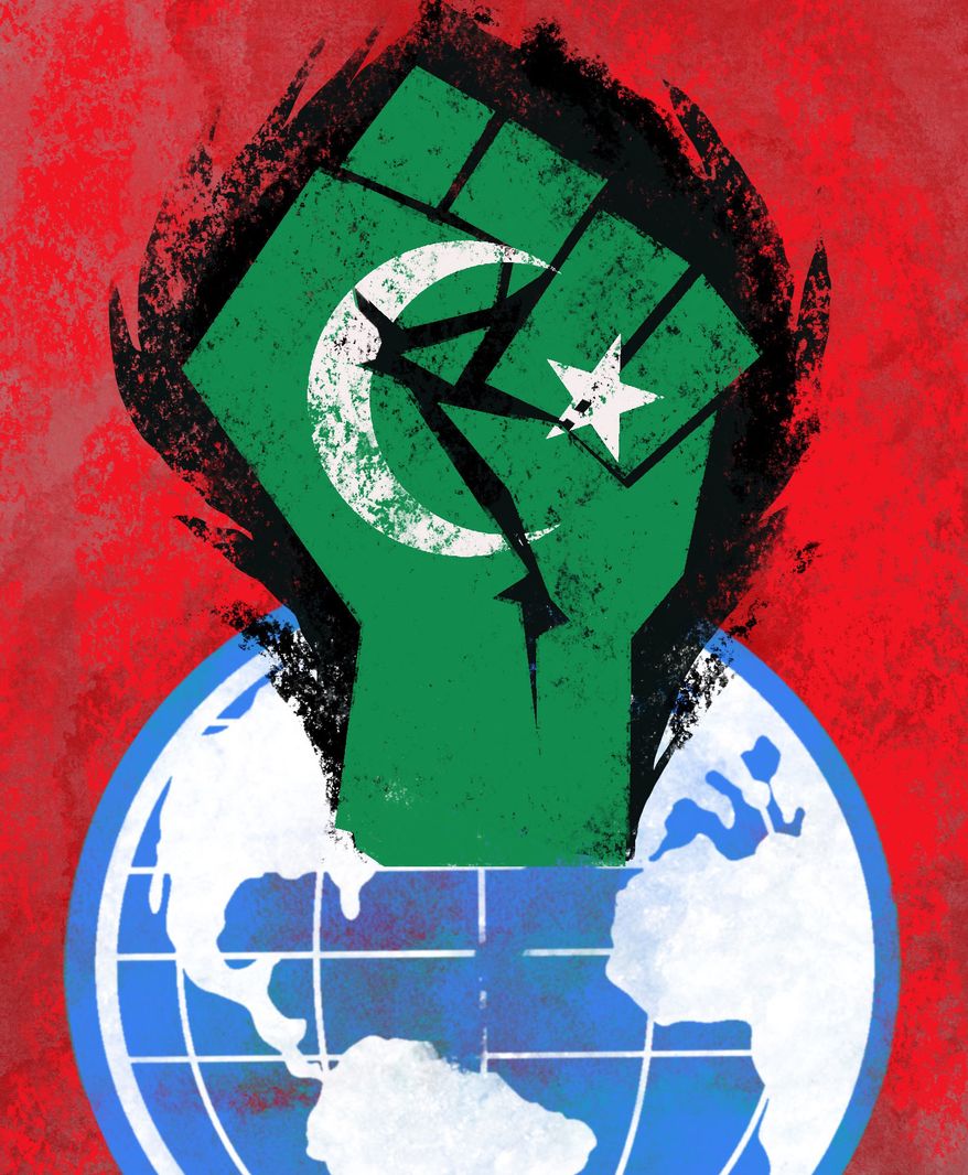 The rise of Islamism around the world illustration by Linas Garsys / The Washington Times