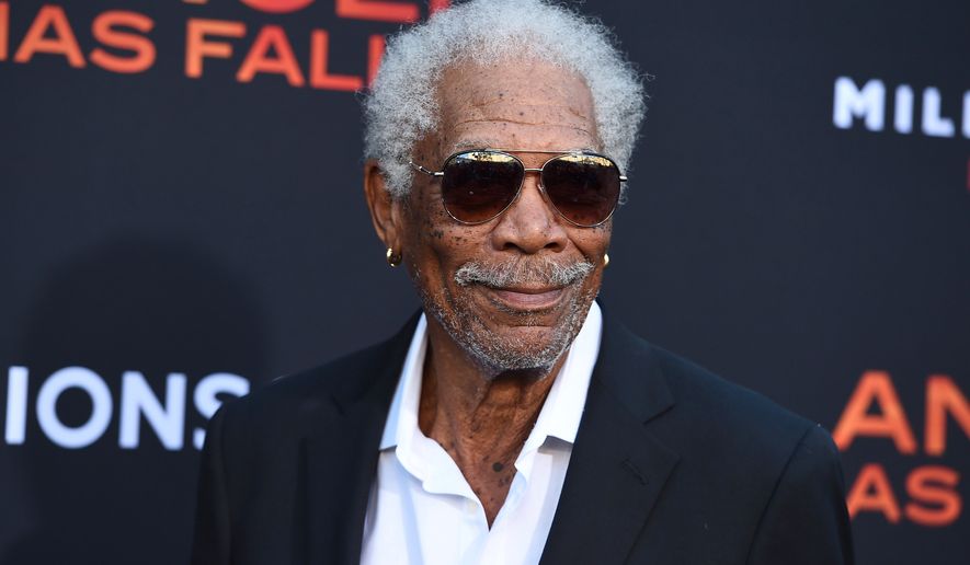 FILE - Morgan Freeman appears at the Los Angeles premiere of "Angel Has Fallen" on Aug. 20, 2019. (Photo by Jordan Strauss/Invision/AP, File)