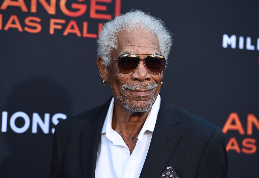FILE - Morgan Freeman appears at the Los Angeles premiere of "Angel Has Fallen" on Aug. 20, 2019. (Photo by Jordan Strauss/Invision/AP, File)