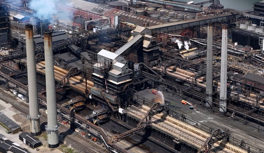 FILE - A portion of the Clairton Coke Works, a U.S. Steel plant, is seen Aug. 11, 2025 in Clairton, Pa. (AP Photo/Gene J. Puskar, File)