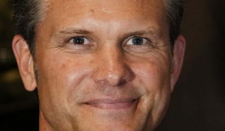 U.S. Defense Secretary Pete Hegseth smiles during a forum of The Americas Counter Cartel Coalition in Panama City, Wednesday, Aug. 12, 2026. (AP Photo/Matias Delacroix)