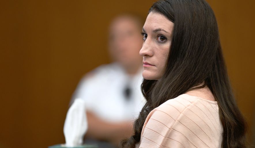 Lindsay Clancy, during during her murder trial, Thursday, Aug. 13, 2026., in Plymouth, Mass. Josh Reynolds/Pool (AP Photo/Josh Reynolds, Pool)