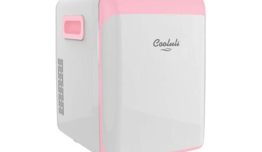 This photo provided by the U.S. Consumer Product Safety Commission shows an example of a Cooluli minifridge being recalled Thursday, Aug. 13, 2026, following reports of the company's 10-liter and 15-liter refrigerators catching fire. (U.S. Consumer Product Safety Commission via AP)
