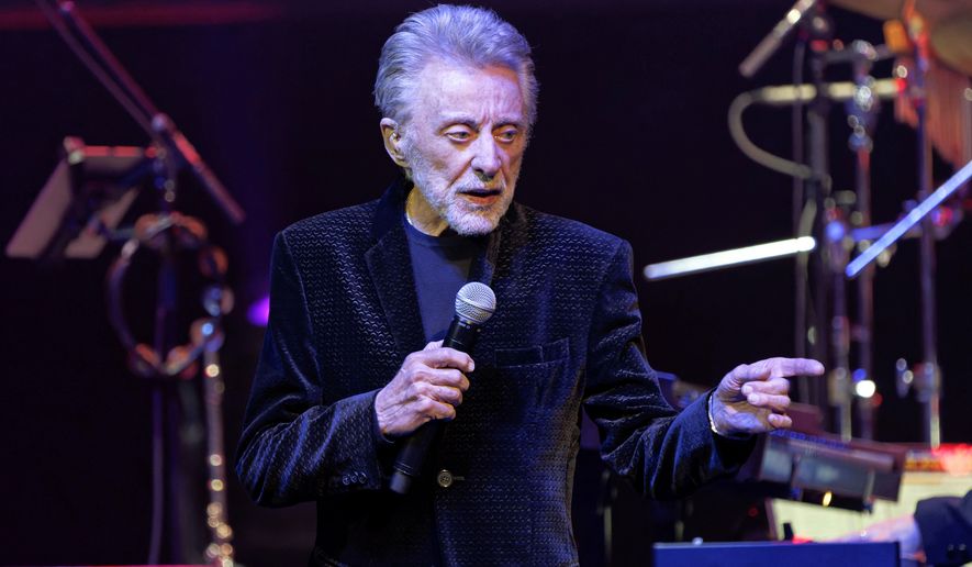 Frankie Valli performs on Saturday, May 6, 2023, at the Rosemont Theatre in Rosemont, Ill. (Photo by Rob Grabowski/Invision/AP)