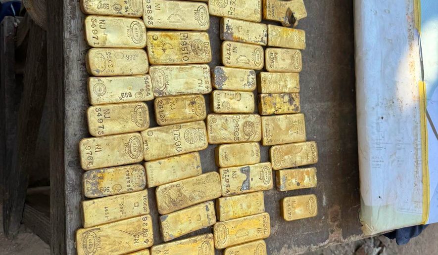 Gold that was found in Belgium on Aug. 11, 2026. (Credit: Lokale Politie Dendermonde)