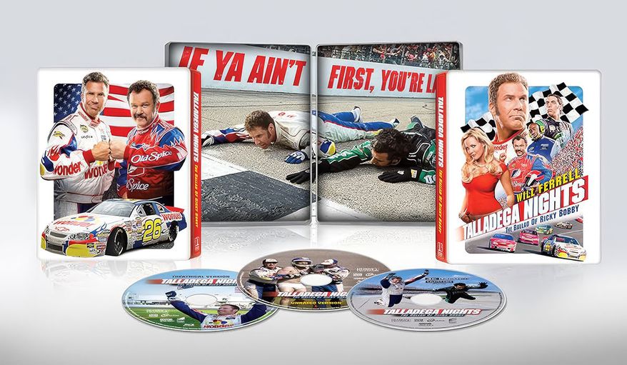 Talladega Nights: The Ballad of Ricky Bobby — 20th Anniversary SteelBook Edition (Courtesy of Sony Pictures Home Entertainment)