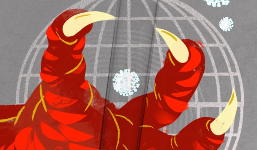China and the COVID-19 pandemic illustration by Linas Garsys / The Washington Times