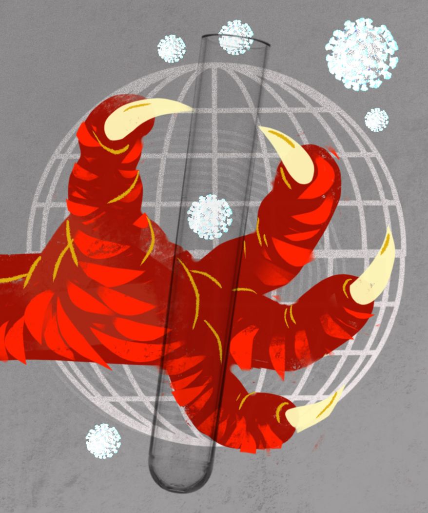 China and the COVID-19 pandemic illustration by Linas Garsys / The Washington Times