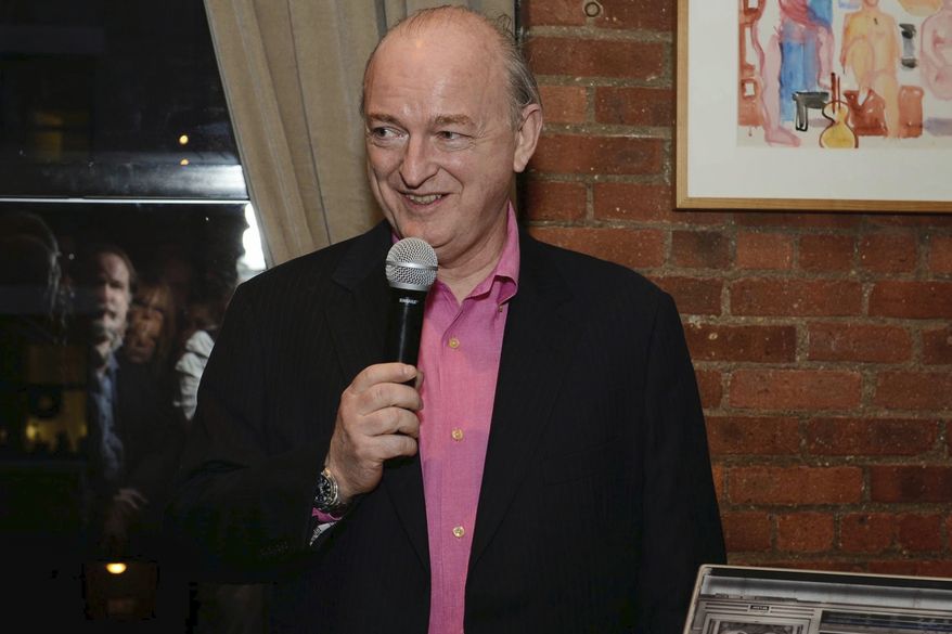 This image provided by The Kristen Ann Carr Fund shows Dave Marsh speaking at the KACF "A Night to Remember" event at the Tribeca Grill in New York, April 20, 2013. (Marc Levine/The Kristen Ann Carr Fund via AP)