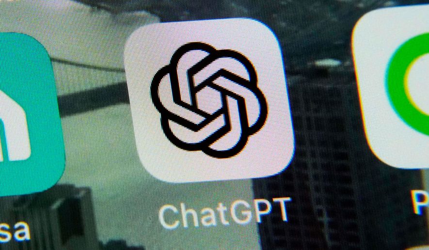 FILE - The ChatGPT app is displayed on an iPhone in New York, May 18, 2023. (AP Photo/Richard Drew, File)