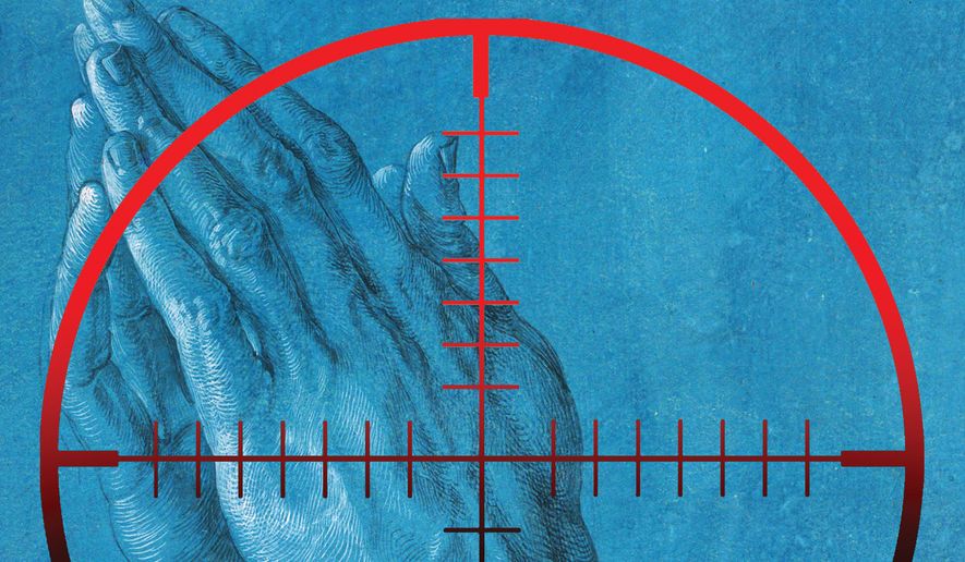 Hostility toward religion illustration by Alexander Hunter/The Washington Times