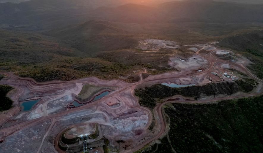A mine operated by Serra Verde Mining digs for rare earth elements including neodymium, praseodymium, terbium and dysprosium, which are essential for the production of permanent magnets, in Minacu, Goias state, Brazil, July 28, 2025. (AP Photo/Eraldo Peres, File)