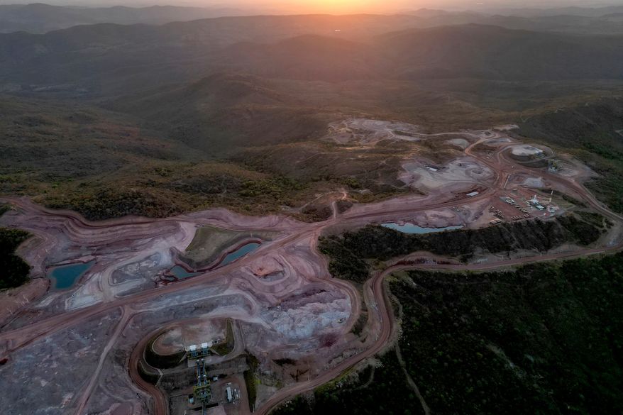 A mine operated by Serra Verde Mining digs for rare earth elements including neodymium, praseodymium, terbium and dysprosium, which are essential for the production of permanent magnets, in Minacu, Goias state, Brazil, July 28, 2025. (AP Photo/Eraldo Peres, File)