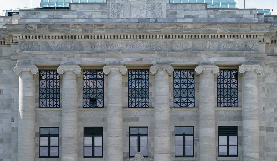 FILE - The Harvard Medical School is seen Aug. 18, 2022, in Boston. (AP Photo/Charles Krupa, File)