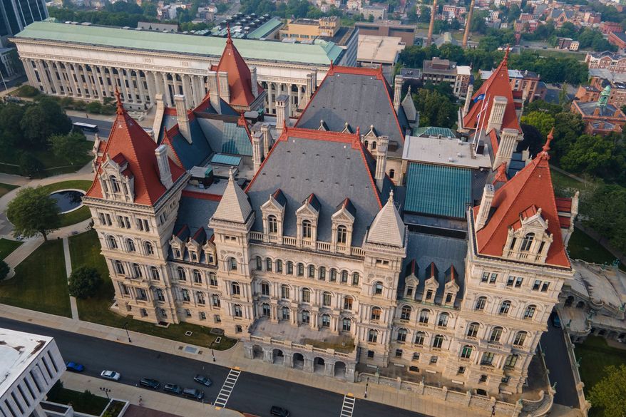The New York State Capitol building is seen in Albany, New York, June 30, 2023. (AP Photo/Ted Shaffrey, File)
