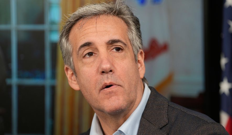 Michael Cohen speaks during a news conference announcing his new radio show in New York, July 13, 2026. (AP Photo/Seth Wenig, File)