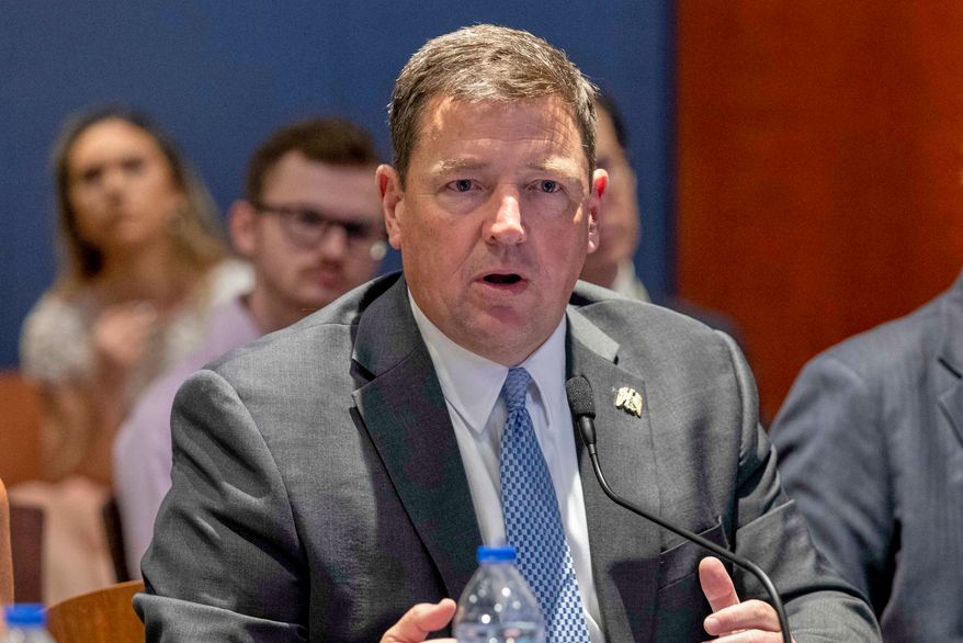 Ed Martin speaks at an event at the Capitol in Washington, June 13, 2023. (AP Photo/Amanda Andrade-Rhoades, File)