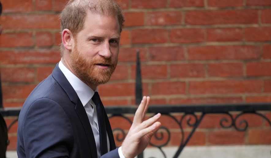 FILE - Britain's Prince Harry arrives at London's High Court in London, Tuesday, Jan. 20, 2026. (AP Photo/Alastair Grant, File)