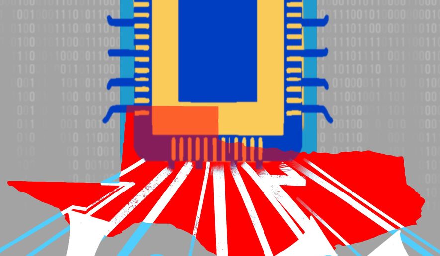 A NIMBY movement on artificial intelligence is sweeping the country. Illustration by Linas Garsys / The Washington Times