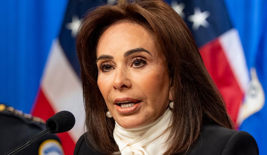 U.S. Attorney Jeanine Pirro speaks during a news conference at the Department of Justice, Dec. 4, 2025, in Washington. (AP Photo/Alex Brandon, File)