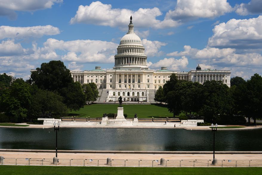 The U.S. Capitol is seen, Tuesday, Aug. 25, 2026, in Washington. (AP Photo/Julia Demaree Nikhinson)