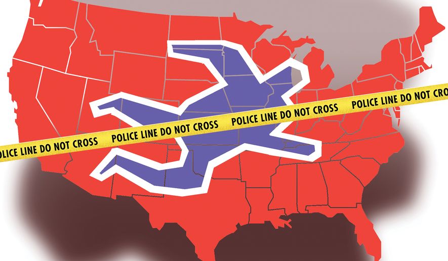 Soft-on-crime policies are bad for business. Illustration by Alex Hunter of The Washington Times