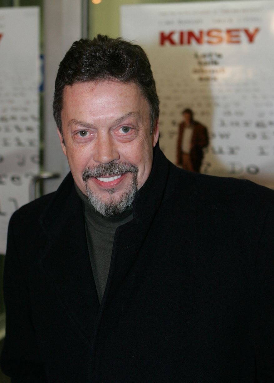 Actor Tim Curry arrives for the premiere of the movie "Kinsey" at the Beekman Theater in New York Wednesday, Nov. 10, 2004. (AP Photo/Frank Franklin II)