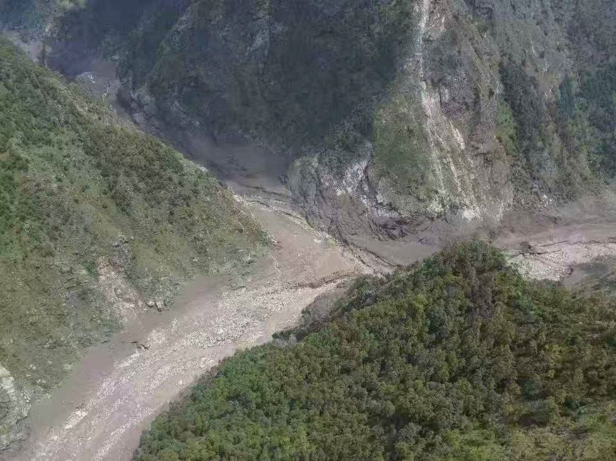 This photo released by Xinhua News Agency, shows a mudslide-hit area near Gyirong Port in southwestern China's Tibetan Autonomous Region on Wednesday, Aug. 26, 2026. (Xinhua via AP)