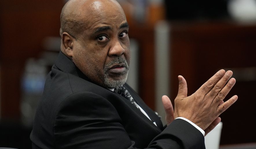 Duane Davis in court for his trial, related to the 1996 killing of rapper Tupac Shakur, at Clark County District Court Regional Justice Center in Las Vegas, Tuesday, Aug. 25, 2026. (AP Photo/John Locher, Pool)
