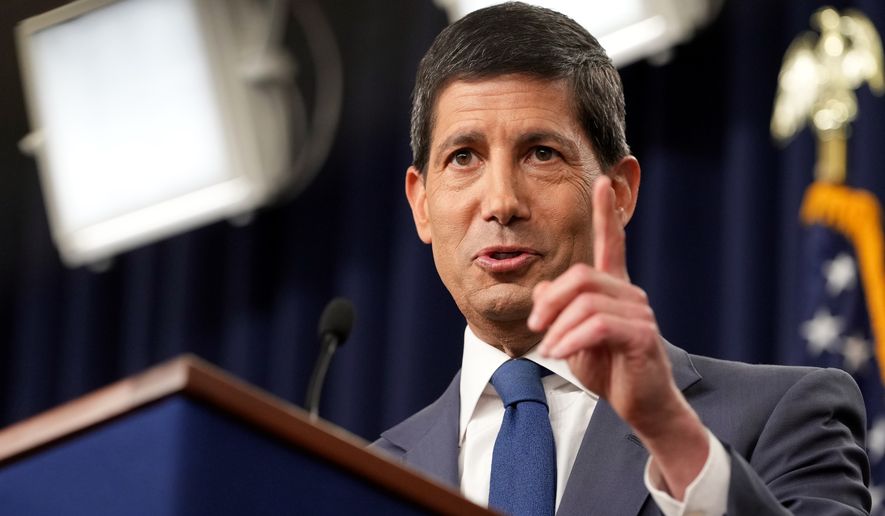 Federal Reserve Board Chairman Kevin Warsh speaks during a news conference at the Federal Reserve in Washington, Wednesday, July 29, 2026. (AP Photo/Mark Schiefelbein)